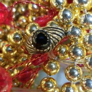 VTG SS 💍Black onyx size 7.